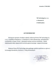 List referencyjny CNC Bielsko